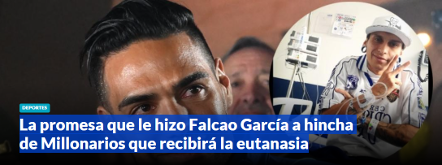 La promesa que le hizo Falcao García a hincha de Millonarios que ...